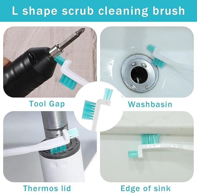 8 Pcs Small Cleaning Brush Tight Spaces, Crevice Cleaning Brushes Tool Stiff Grout Clean Brushes Handheld Grout Scrub Brush Set for Corner, Sink, Bathroom, Kitchen, Household Use