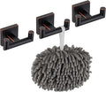 KOKOSIRI Robe Hooks Bathroom Double Towel Coat Hook for Bath Kitchen Hardware Wall Mounted, 3 Pack Oil Rubbed Bronze Stainless Steel B1015ORB-P3