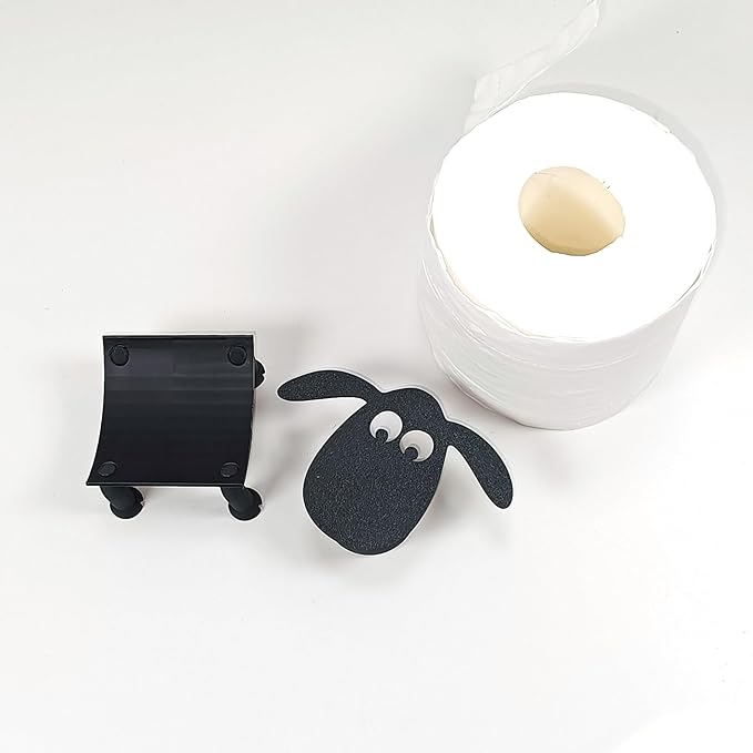3PCS Sheep Toilet Roll Holder, Sheep-Shaped Toilet Paper Holder - Cute Lamb Design, No-Drill Standing Tissue Storage Rack for Bathroom, Living Room, Office Decoration