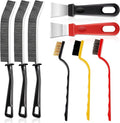 8Pcs Hard Bristle Crevice Cleaning Brush Set,Heavy Duty Grout Brush Kit, Deep Clean Brush for Stove, Window Track, Tile Gap Cleaning, Car Interior Gap Cleaning Tools