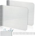 Therwen 2 Pcs Stainless Steel Side Splash Guard for Sink 20 x 12 Inch Wall Mount Guard with Screws Commercial Restaurant Hand Sink and Compartment Prep Sink Kitchen Sink Splash Protector Supply