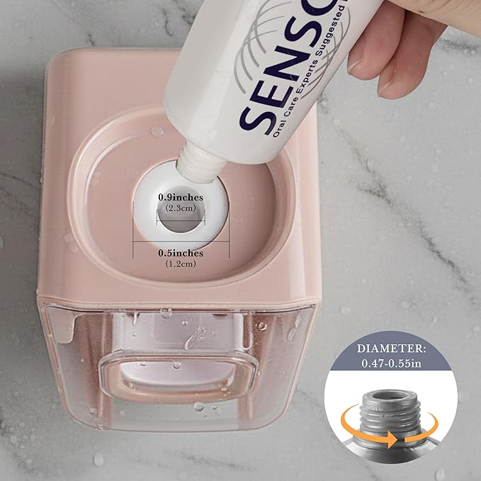2 Slot Toothbrush Holder and Toothpaste Dispenser Wall Mounted, Automatic Toothpaste Squeezer, 2 in 1 Tooth Brush Toothpaste Organizer for Shower (Pink 2Pack)