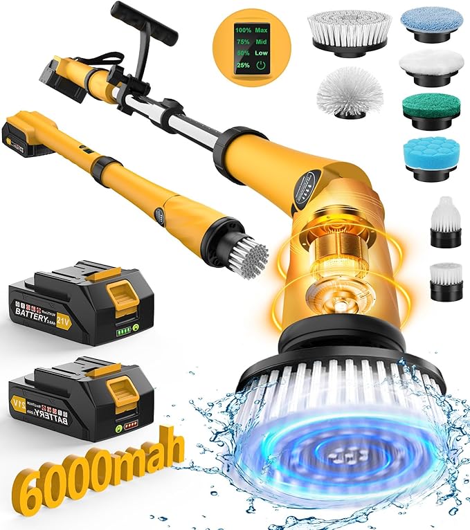 qimedo 3000 mAh Batteries Battery Electric Spin Scrubber Q3, Q1 Pro, Q2 Pro