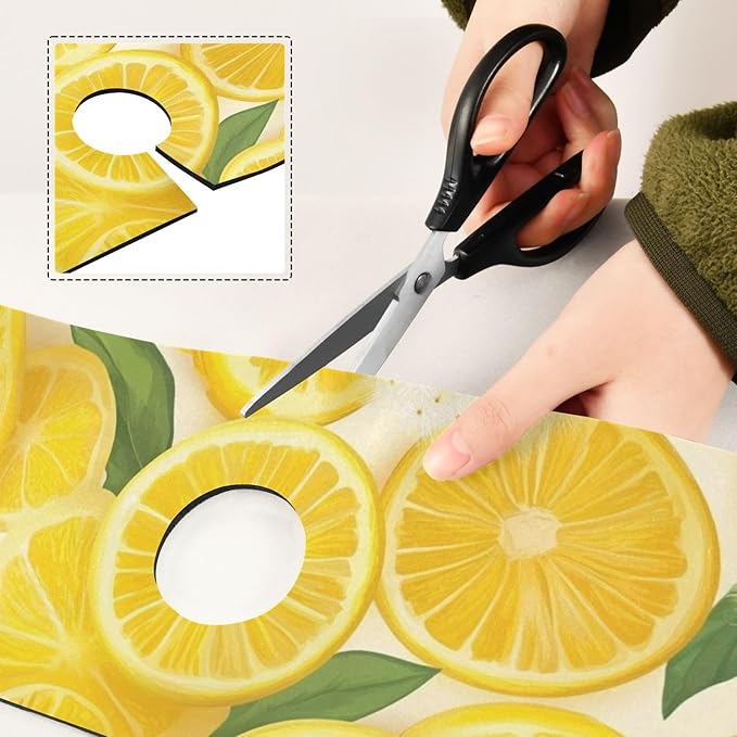 Yellow Dandelions and Summer Lemon Kitchen Sink Splash Guard Sink Faucet Mat Faucet Handle Drip Catcher Drain Mats for Kitchen Bathroom Countertop Absorbent Dish Drying Pad 2Pack 14.7x5.4IN