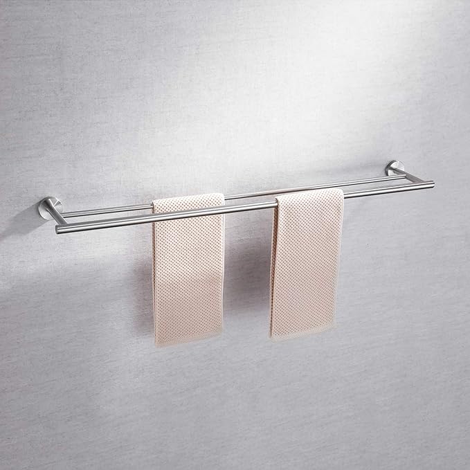 Miyili Bathroom Double Towel Bar 36-Inch Stainless Steel Bath Towel Rack Holder Wall Mount Brushed Finish, A01N90B