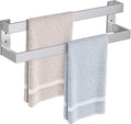 TNOMS Double Towel Bar,Towel Rack for Bathroom Stainless Steel Wall-Mounted Bathroom Hardware Accessories Brushed Nickel 24 Inch