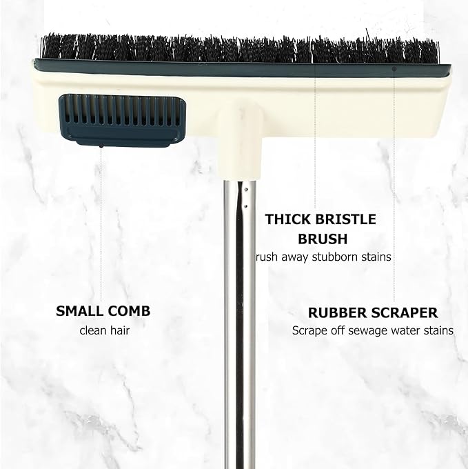 Cabilock Floor Scrub Brush with Long Handle Stiff Bristle Hard Cleaning Brush for Bathroom Tile and Floor 108cm for Household Shower and Grout Cleaning