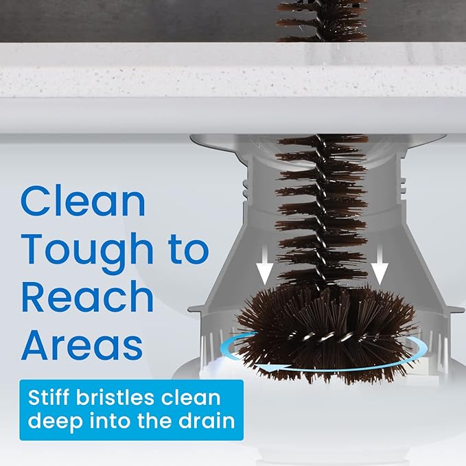 Impresa [2 Pack] Garbage Disposal Cleaner Brush with Extra Long Handle to Keep Your Drain Spotless - Disposal Cleaner and Deodorizer - Disposer Cleaner Drain Brush - Garbage Disposal Brush