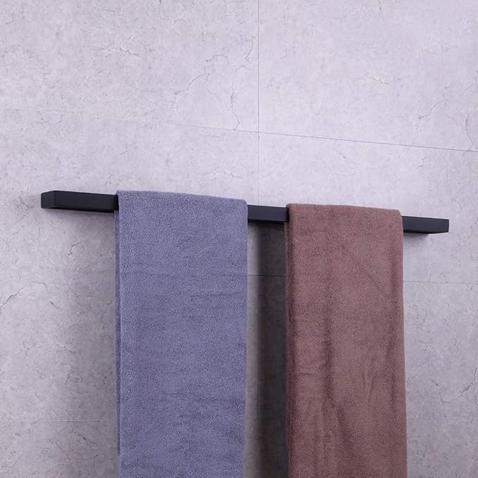 GERZWY Matte Black 36-Inch Bathroom Towel Bar SUS 304 Stainless Steel Bath Towel Bar Modern Style Wall Mount HG17703-BK