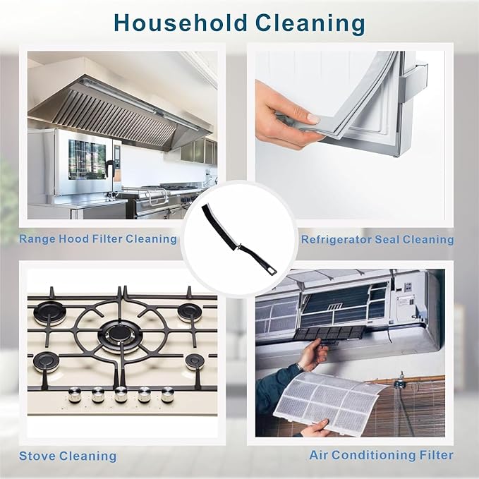 Hard Bristle Crevice Cleaning Brush - Cleaning Tools for Household Use, Multifunctional Gap Cleaning Supplies for Kitchen, Bathroom, Toilet, Window, Vehicle, Faucets, Grout, Home, Plastic