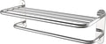 24 Inch Bathroom Towel Rack Towel Bar Towel Shelf Chrome Stainless Steel and Zinc Alloy Wall Mount 1pc for House Lavatory and Hotel