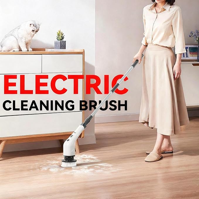 Electric Cleaning Brush - Waterproof Rotating Tool | Electric Shower Scrubber,for Home Shower Doors Kitchen Sinks Bathtubs Grout Lines Outdoor Furniture