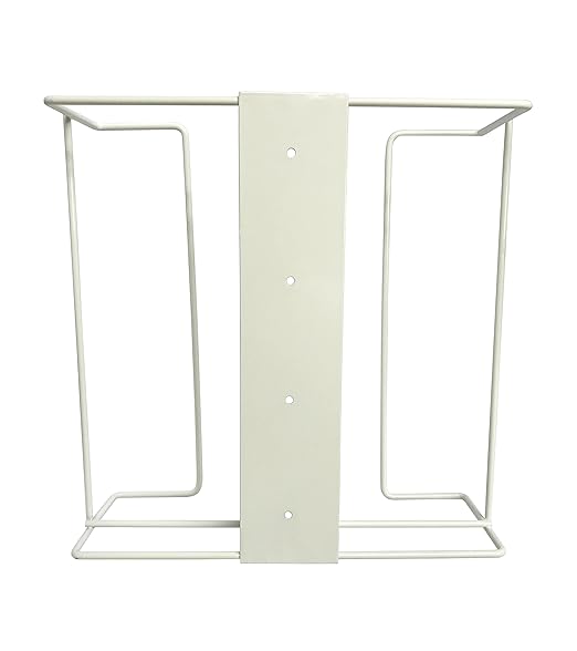 1 Each | Disposable Glove or Tissue Box Holder, TRIPLE (3-Box) Glove Rack, Wall Mounted Universal Box Holder, for Larger Sized Boxes, White - 1 Glove Rack