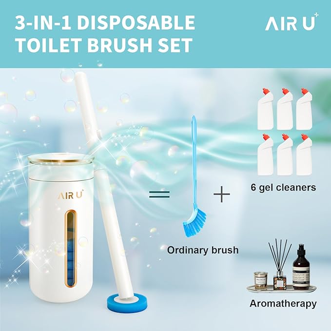 AIR U+ Disposable Toilet Brush + Electric Toilet Brush
