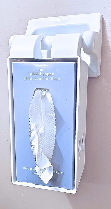 Toilet Paper Holder With 4-Ply Soft Toilet Paper - Portable Tissue Holder Installs Easily & Keeps Soft Toilet Paper Organized & Accessible - Toilet Holders Designed for Travel Trailers Campers Marine