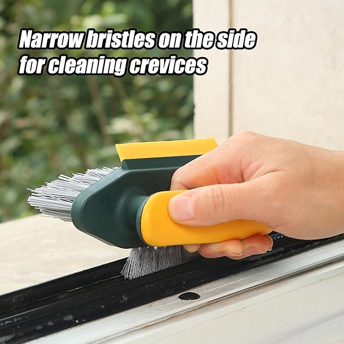 Hard Bristle Cleaning Brush | Scrubber Cleaner Tool | with Ergonomic Handle Narrow Cleaning Brush,for Shower Kitchen Floor Tub Grout Household Countertop