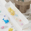 Silicone Bathtub Splash Guard 2-Ft, Toy Tray Holder with 10 Strong Suction Cups, Heightened Guard Design & Quick-Drain Slope Prevent Water Spills, Bathtub Accessories Gift for Family (White)