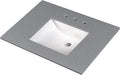 MSI Sparkling Gray Vanity Top with Under Mount Rectangle Ceramic Sinks, Engineered Marble Stone, 4" CC Faucet Holes, 37"X22"