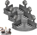 Triangle Suction Cup Shower Caddy, Corner Shower Shelves No Drilling, Upgrade Suction Cup Shower Organizer with Towel Bar & Hooks, Heavy-Duty Strong Hold (Gray, 3pcs)