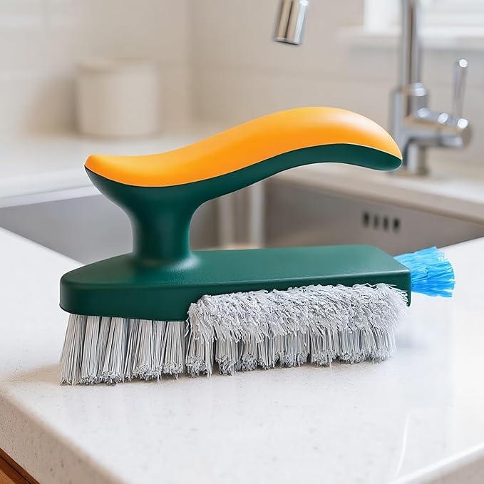 Crevice Cleaning Tool,Cleaner Scrubber - with Handle Small Cleaning Brushes for Tight Spaces,for Shower Kitchen Floor Tub Grout Household Countertop