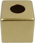 Hymmah Matte Gold Square Tissue Box Cover Holder,Bathroom Accessories Decor Unique Design Tissue Box Cover for Bathroom Vanity Counter Tops for Bedrooms and Living Room