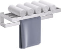 Brushed Nickel Double Towel Bar for Bathroom,Multi-Layer Towel Bar/Towel Holder Stainless Steel Wall-Mounted Bathroom Hardware Accessories 23.6-inch