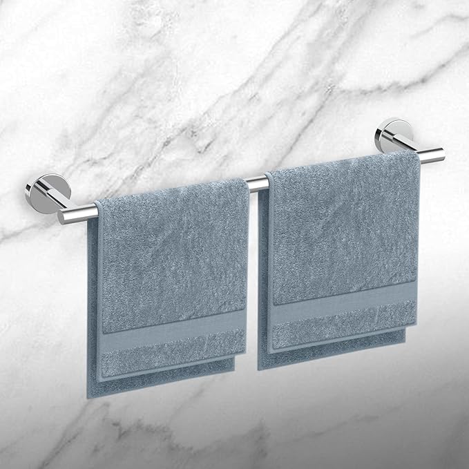 Newfun 16 Inch Polished Chrome Bathroom Towel Bar, 2-Piece Towel Racks for Bathroom SUS304 Thicken Stainless Steel Towel Holder
