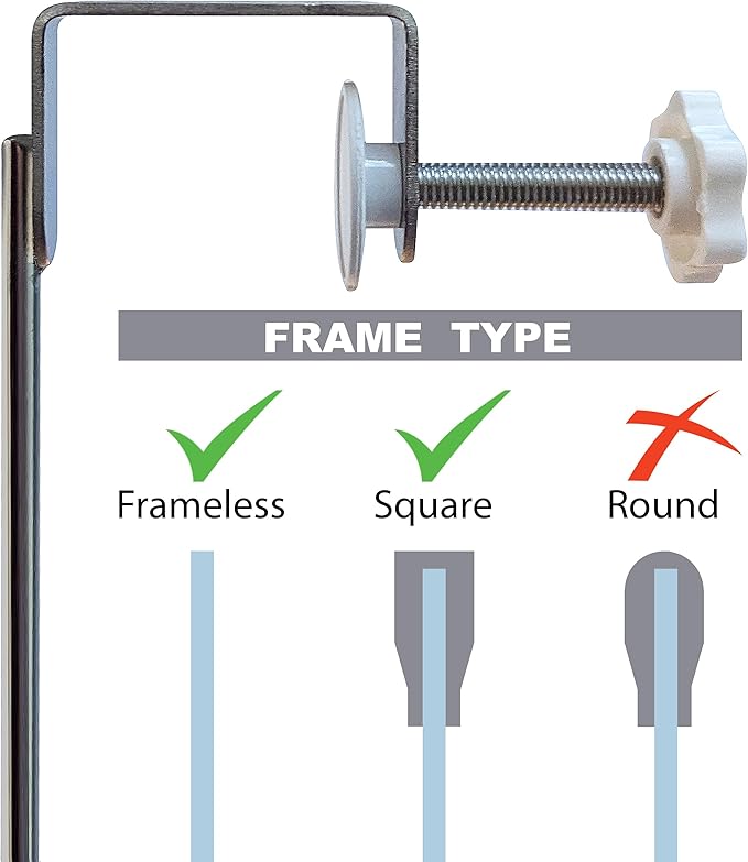 Insieme 29 x16 Inch Towel Rack for Over Glass Shower Wall or Glass Shower Enclosure (Frameless or Frames up to 1.6" Thick). Easy Do-It-Yourself Assembly - 2 Tier - Stainless Steel - No Rust