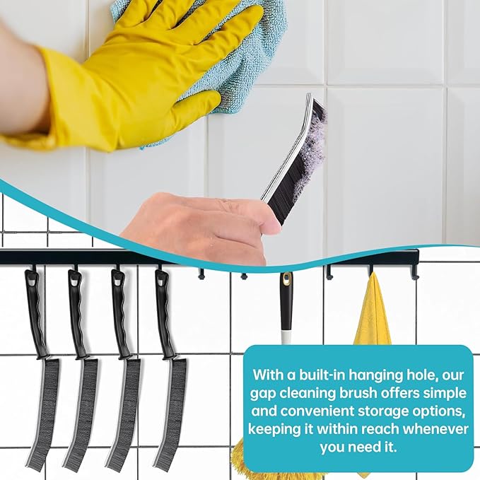 5 Pcs Hard Bristle Crevice Cleaning Brush - Gap Cleaning Brush for Bathrooms, Kitchens, Windows Multifunctional Window Slots, and Brushes,Used for Cleaning Gaps