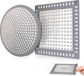 2Pcs Shower Drain Hair Catcher, 4.72" Shower Drain Cover, All-in-One Universal Sink & Shower Drain Strainer, Easy Installation, Stainless Steel and Silicone Bathroom Accessories for Tub, Bathtub