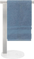 Stainless Steel L-Shaped Hand Towel Holder, SUS304 Bathroom Towel Rack with Thickened Base for Countertop Vanity (Brush Nickel)
