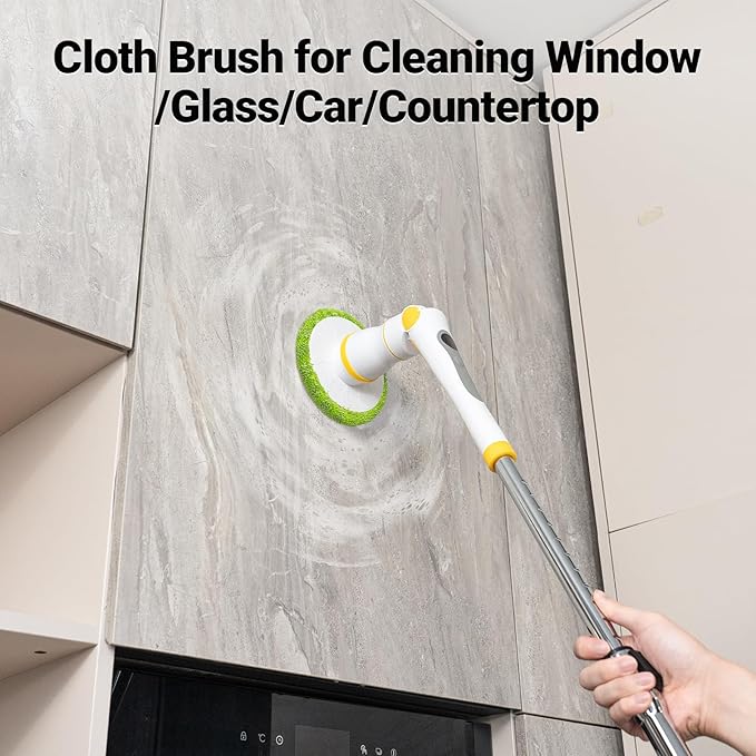 3Pcs Replaceable Coarse Cloth Cleaning Brush Heads Set for Electric Spin Scrubber Model K-109 K-130, Cordless Shower Scrubber for Cleaning Glass/Windows/Cars
