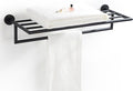 Towel Racks for Bathroom, Towel Shelf Matte Black, Wall Mounted Bath Towel Holder, Modern Hotel Style Towel Bar 26Inch, 077100-MB Leo Series