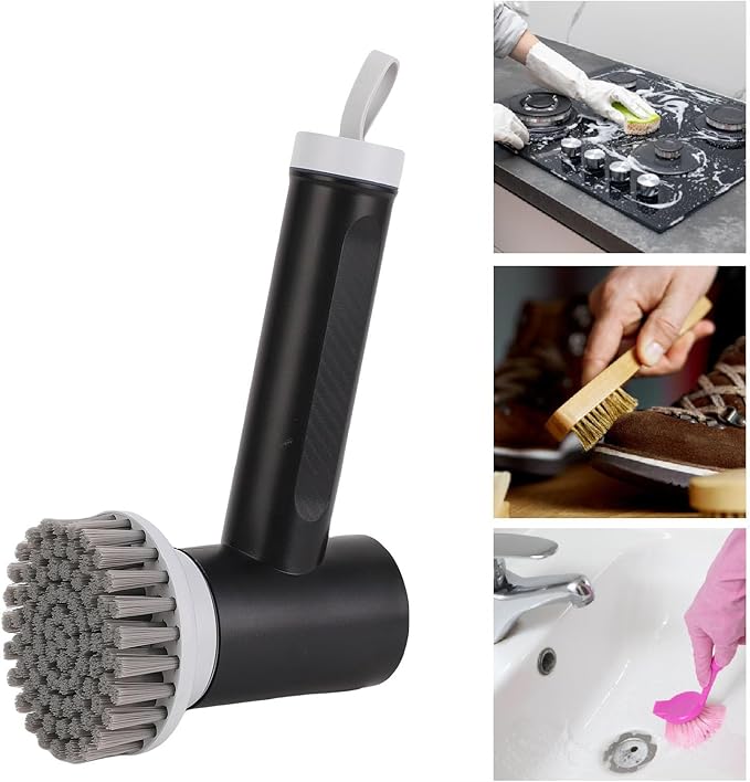 Fafeicy Electric Scrubber, Cordless Power Scrubber with 2 Adjustable Speeds and Rotating Buckle Design, Brush with Automatic Shutoff for Bathroom Tile Kitchen Sink