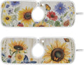 Sink Faucet Absorbing Mat Kitchen Sink Splash Guard Splash Faucet Drip Catcher for Bar RV Bathroom 2PCS 14.9x5.5in Watercolor Cornflower Sunflower