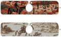 2 PCS Kitchen Sink Splash Guard 23.6 Inch Faucet Mat for Kitchen Sink Bathroom Sink Faucet Absorbing Drip Drain Mat Pad Microfiber Soft Washable Brown Red Cowboys Horses Cactus Desert