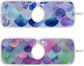 2 PCS Kitchen Sink Splash Guard 14.9 Inch Faucet Mat for Kitchen Sink Bathroom Sink Faucet Absorbing Drip Drain Mat Pad Microfiber Soft Washable Watercolor Mermaid Scales Starfish