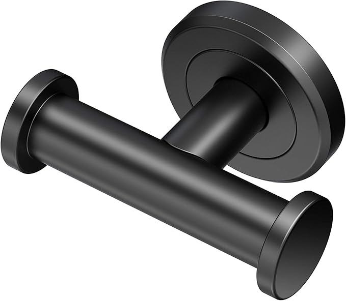 Gatco 4245AMX Latitude II Double Robe Hook, Matte Black
