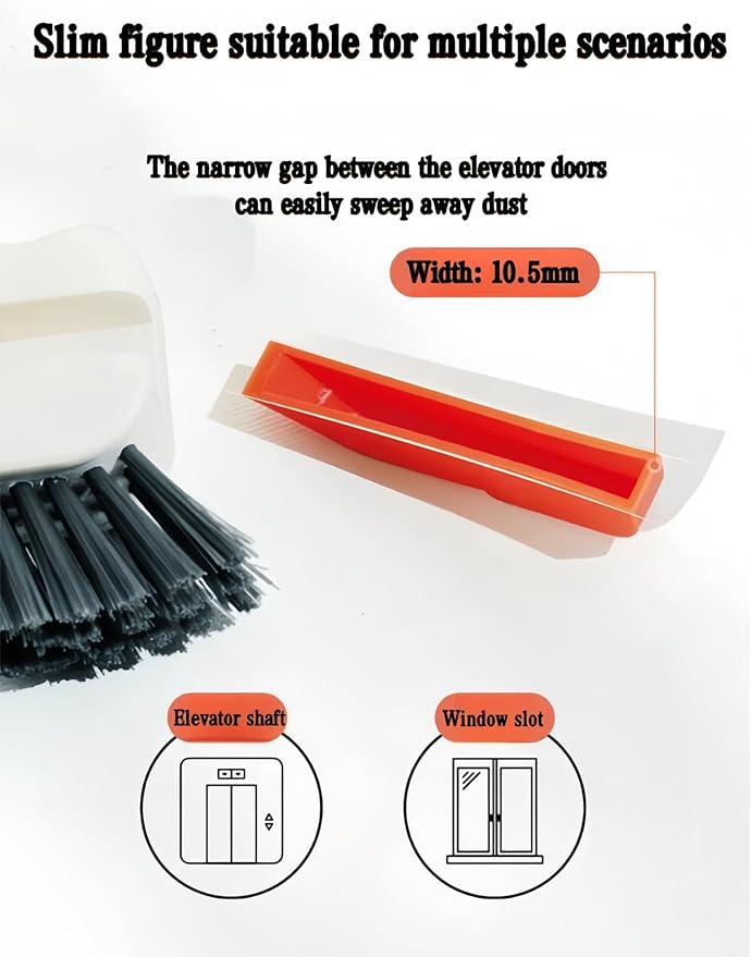 2 in 1 Groove Cleaning Brush Window Track Cleaning Tool, Gap Cleaning Brush，Multi-Function Grout Cleaning Tool(Orange,Two)