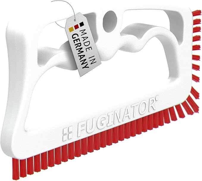 Fuginator Scrub Brush for Tile and Grout: Stiff Nylon Bristle Scrubbing Brush - Bathtub and Shower Scrubber for Floor Joints and Tile Seams - Cleaning Brushes and Supplies for Bathroom and Kitchen