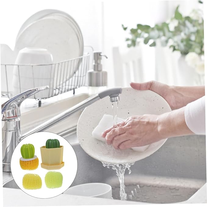 2sets Kitchen Cookware Cleaners Dish Brush Sink Cleaning Brush Veggie Scrubber Electric Cleaner Sturdy Handle