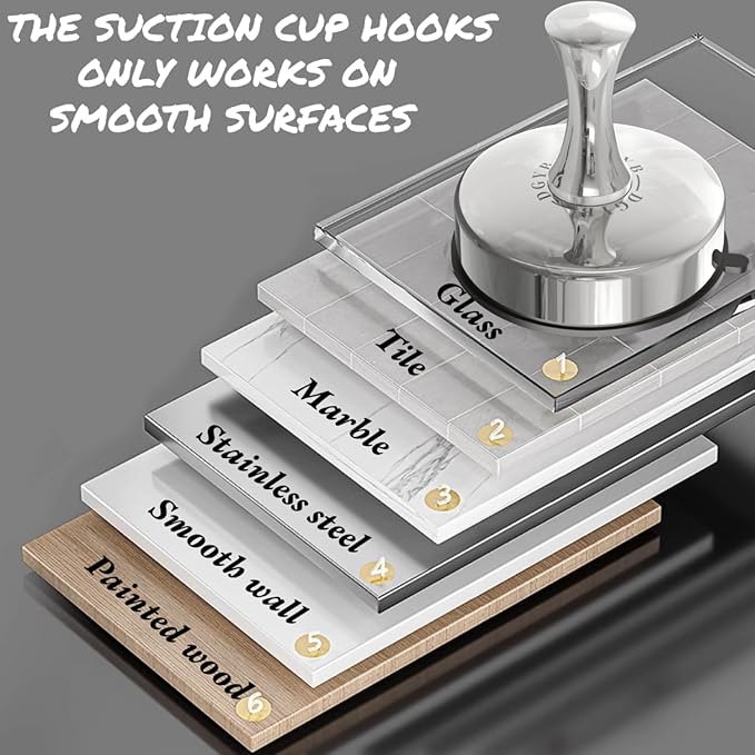 DGYB Suction Cup Hooks for Shower Set of 2 Removable Stainless Steel Towel Hook for Bathroom Glass Window Door Wall and Suction Wreath Hook for Hanging Robe, Loofah, Coat - Chrome