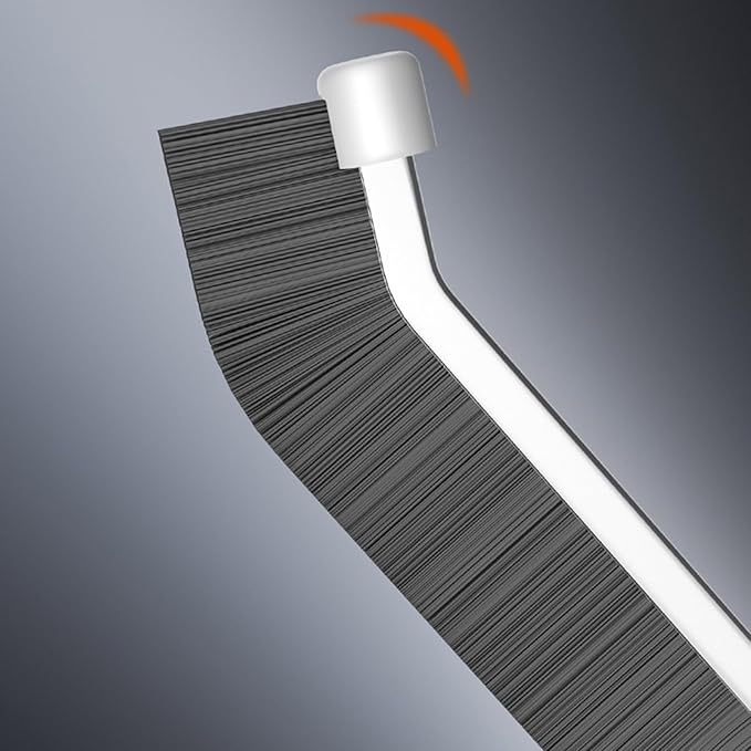 Heavy-Duty Angled Scrub Brush with Nonslip Grip for Tiles Grout Shower Corners & Hard-to-Reach Surfaces Bathroom Crevices Brush Long Handle