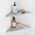 Shower Corner Shelf,304 Stainless Steel Shower Caddy, No Drill Shower Shelf,Won't Fall Off Shower Organizer, Large Capacity Floating Corner Shower Shelves Shampoo Holder (Silver 2-Pack)