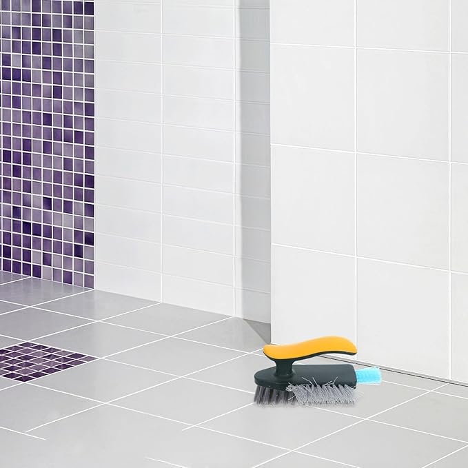 Crevice Cleaning Brush for Bathroom and Toilet 1pcs Soft Bristle Gap Scrubber Tool Yellow- Cleaning Brush for Sink Floor