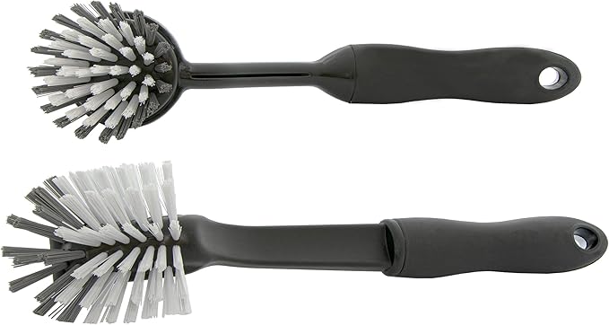 Metro Black and Silver All Purpose Scrub Brush Set of 2
