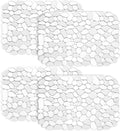 Coopay Kitchen Sink Mat Pebble Protect Mat PVC Eco-friendly Adjustable Stainless steel/ Porcelain Dish Drying Pad Protector for Bottom of Kitchen Sink, 15.8 x 11.8 inches (4 Pack, Clear)