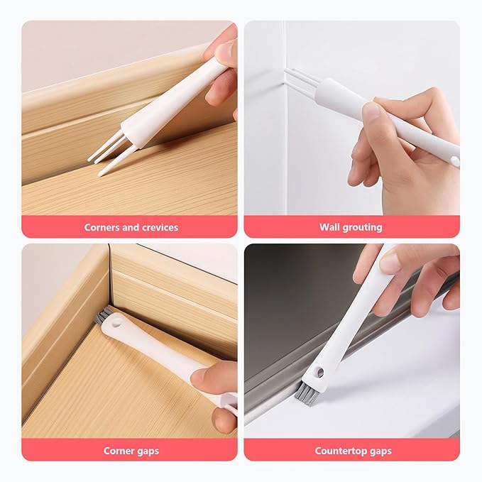 Crevice Cleaning Brush - 16.5×2cm Multipurpose Floor Grout Cleaner Tool | Suitable Tile Crevice Scrubber, Narrow Cleaning Brush for Home Apartment Office Farmhouse Living Room Bedroom