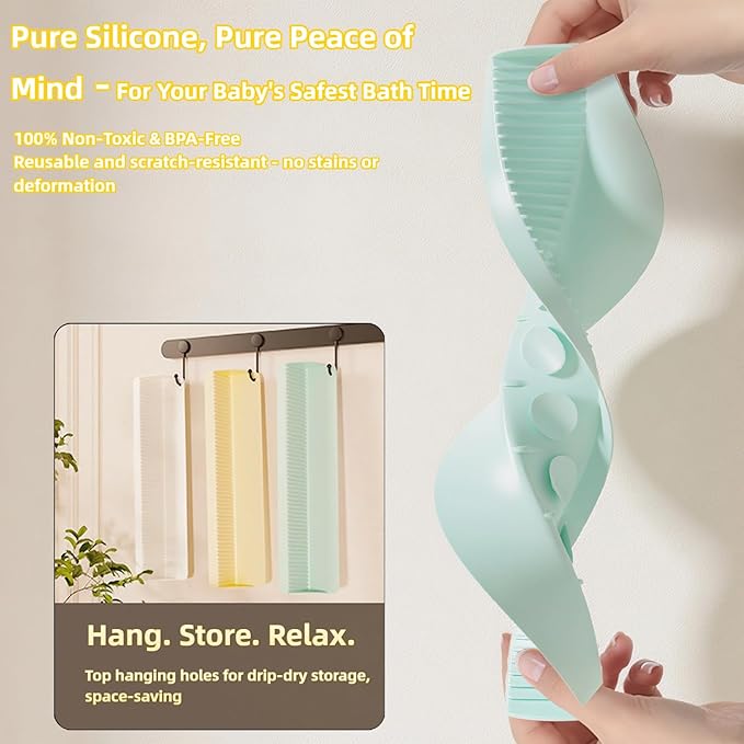 Silicone Bathtub Splash Guard 2-Ft, Toy Tray Holder with 10 Strong Suction Cups, Heightened Guard Design & Quick-Drain Slope Prevent Water Spills, Bathtub Accessories Gift for Family (Green)