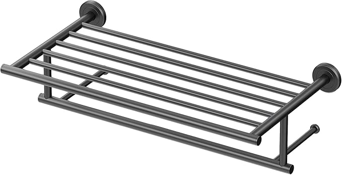 Gatco 1818MX Latitude II Minimalist Towel Rack Matte Black